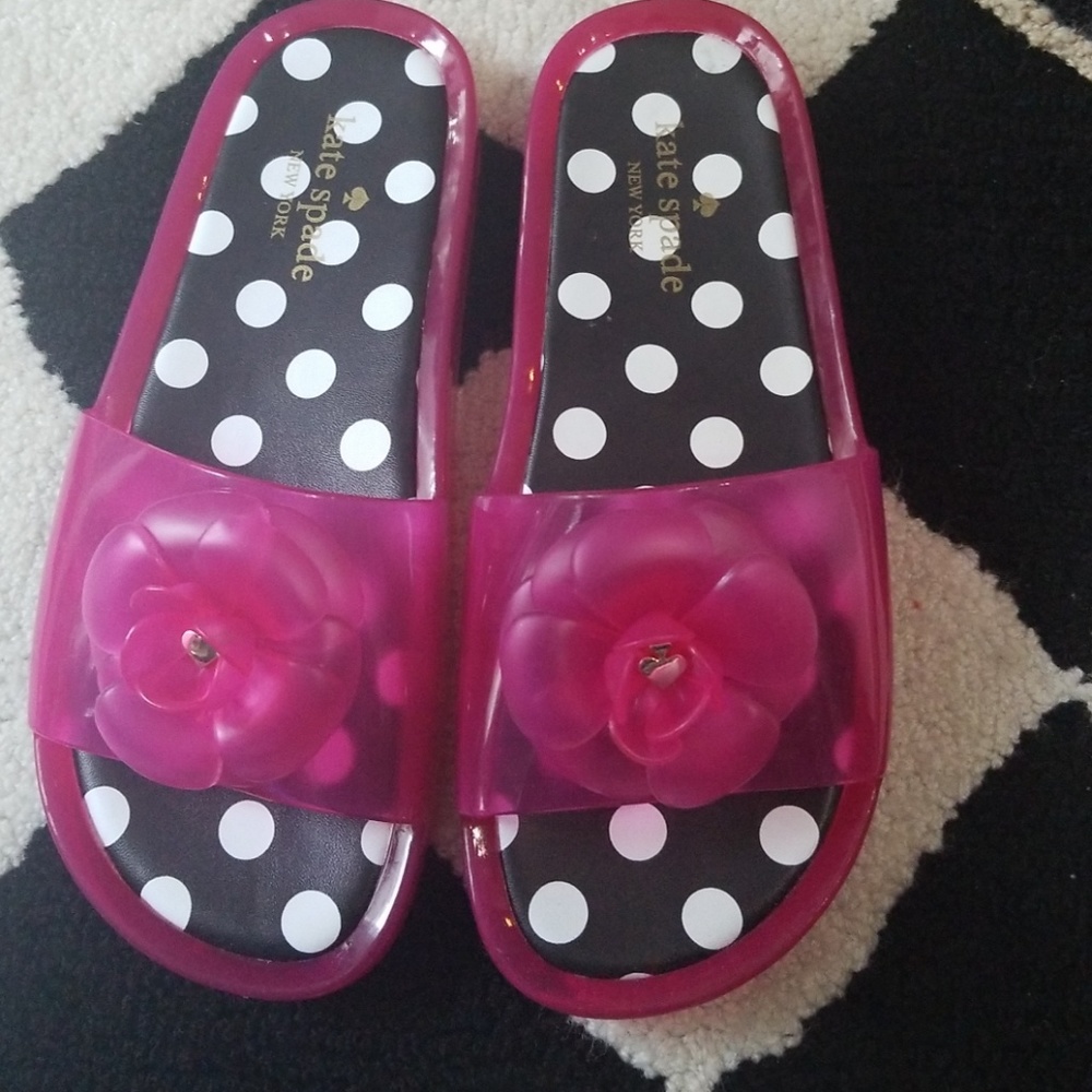 Kate Spade Pink Slides in size 8